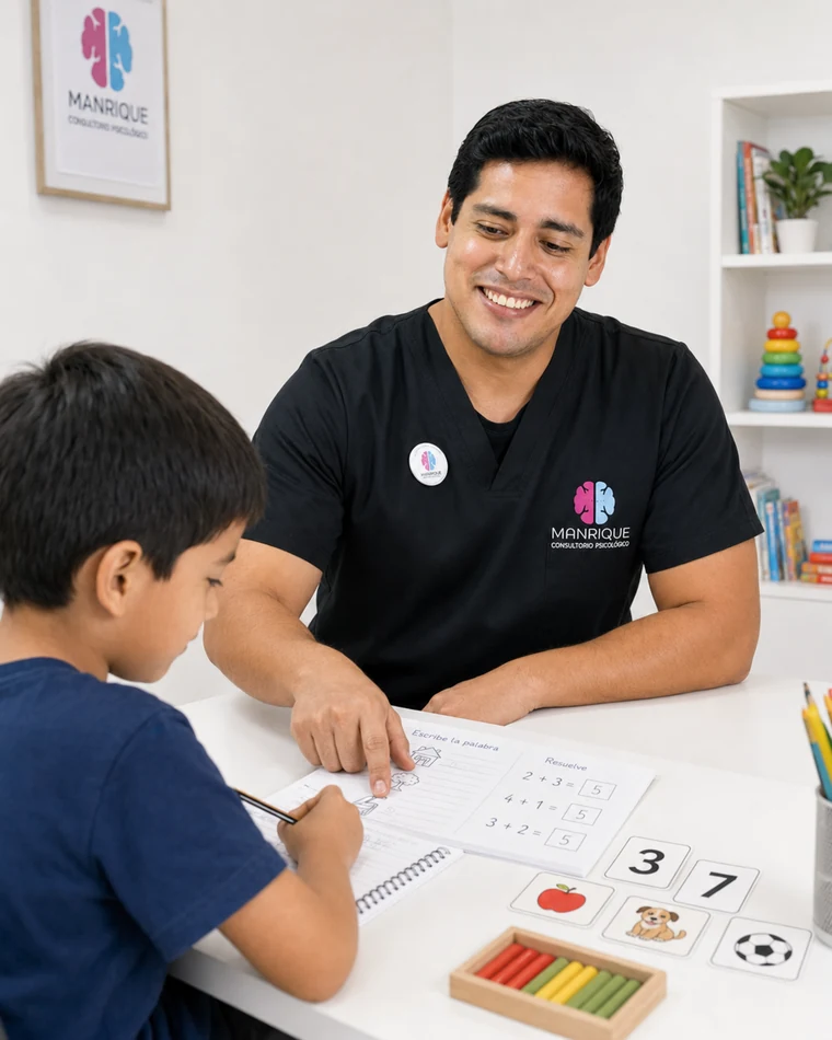 Terapia de Aprendizaje - sesión con psicólogo del Centro Manrique Abanza