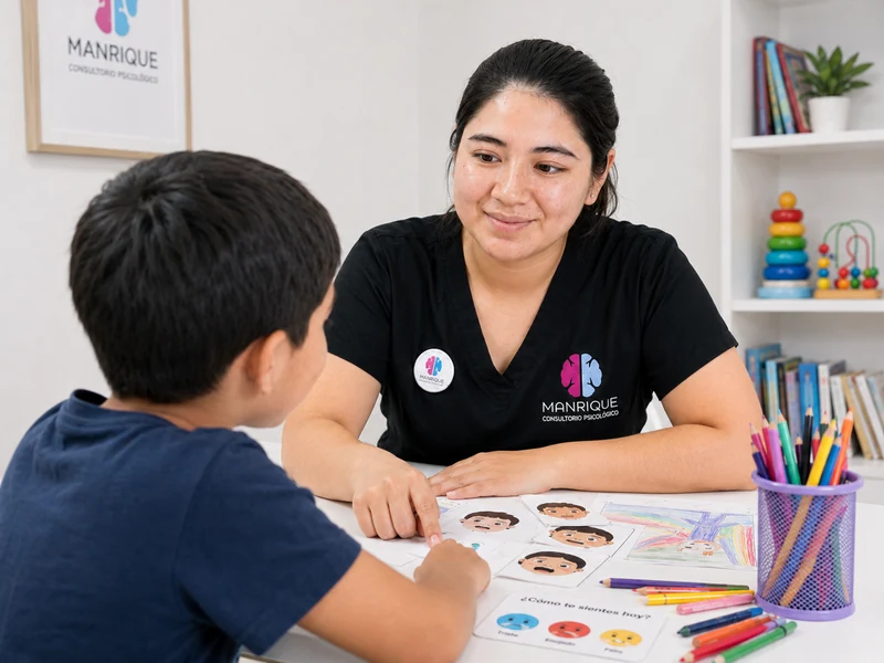 Sesión de Terapia Emocional en el consultorio Manrique Abanza